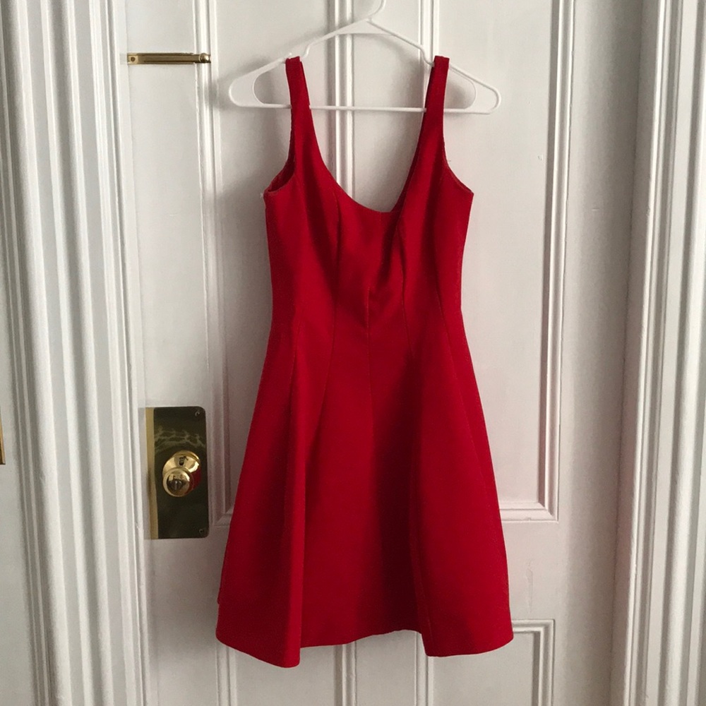 Betsy & Adam Red Cocktail Dress